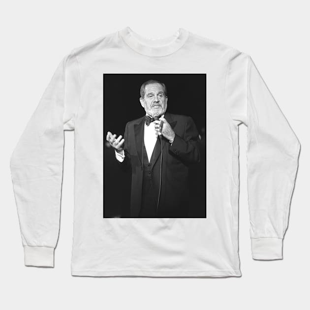 Alan King BW Photograph Long Sleeve T-Shirt by Concert Photos